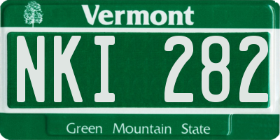 VT license plate NKI282