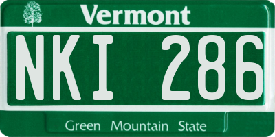 VT license plate NKI286