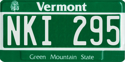 VT license plate NKI295