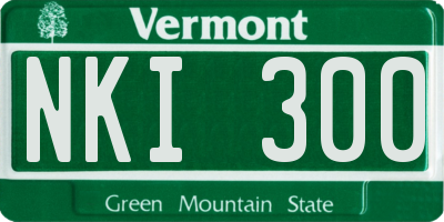 VT license plate NKI300