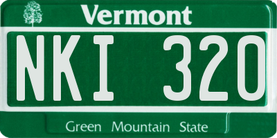 VT license plate NKI320