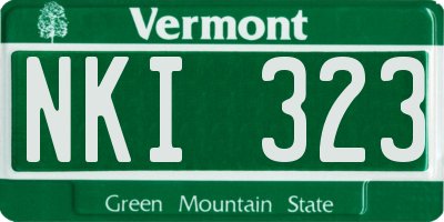 VT license plate NKI323