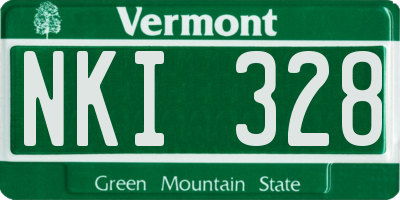 VT license plate NKI328
