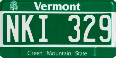 VT license plate NKI329