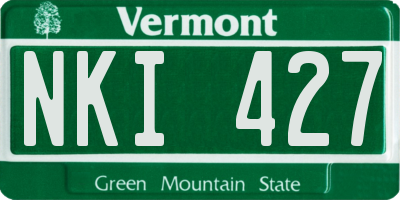 VT license plate NKI427