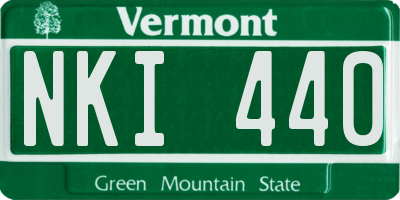 VT license plate NKI440