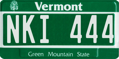 VT license plate NKI444