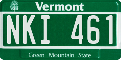 VT license plate NKI461