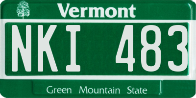 VT license plate NKI483
