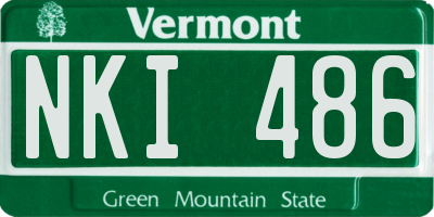 VT license plate NKI486