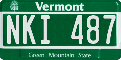 VT license plate NKI487