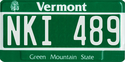 VT license plate NKI489