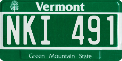 VT license plate NKI491