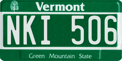 VT license plate NKI506