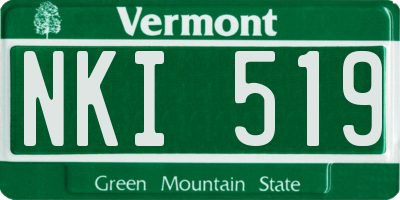 VT license plate NKI519