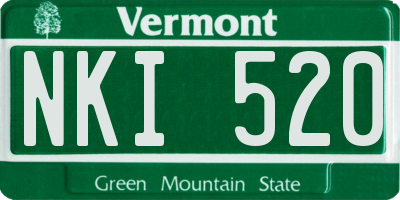 VT license plate NKI520