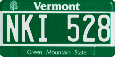 VT license plate NKI528