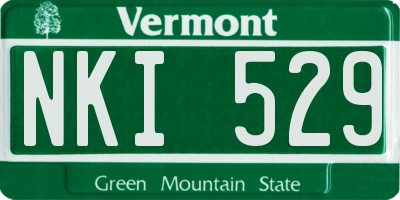 VT license plate NKI529