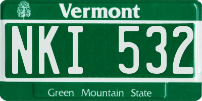 VT license plate NKI532