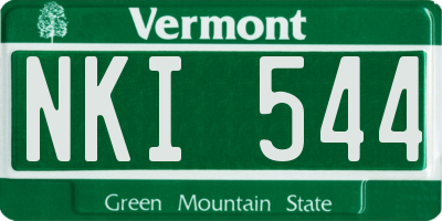 VT license plate NKI544