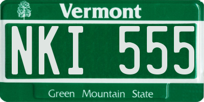VT license plate NKI555