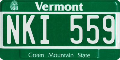 VT license plate NKI559