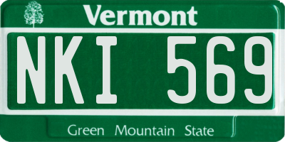 VT license plate NKI569