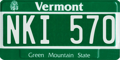VT license plate NKI570