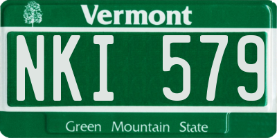 VT license plate NKI579