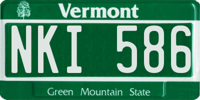 VT license plate NKI586