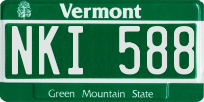 VT license plate NKI588