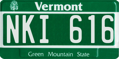 VT license plate NKI616