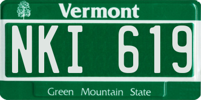 VT license plate NKI619