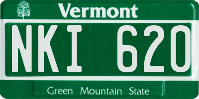 VT license plate NKI620