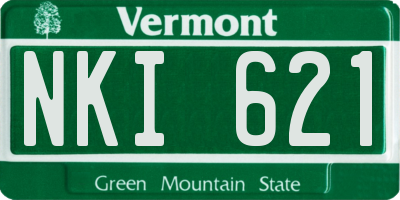 VT license plate NKI621
