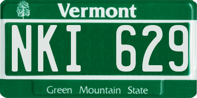VT license plate NKI629
