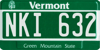 VT license plate NKI632