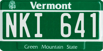 VT license plate NKI641