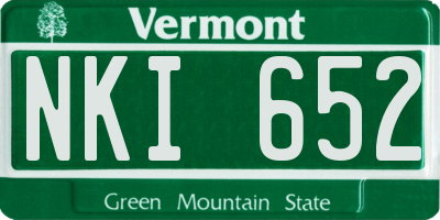 VT license plate NKI652