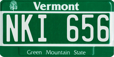 VT license plate NKI656