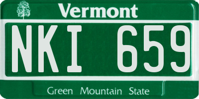 VT license plate NKI659