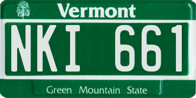 VT license plate NKI661