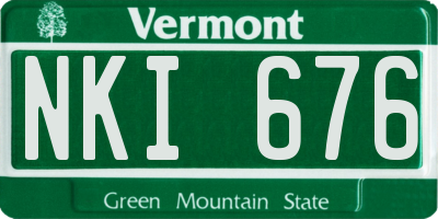 VT license plate NKI676