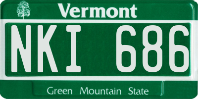 VT license plate NKI686