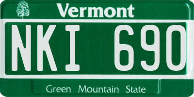 VT license plate NKI690