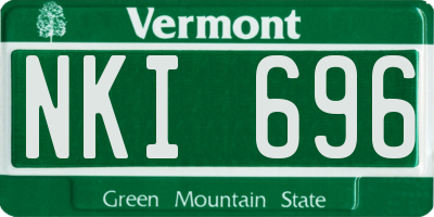 VT license plate NKI696