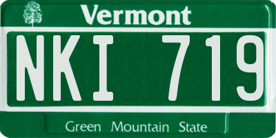 VT license plate NKI719