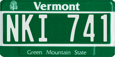 VT license plate NKI741