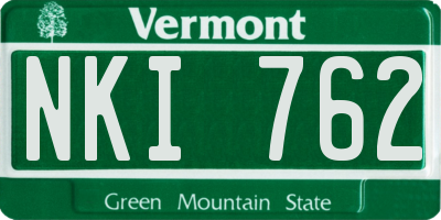 VT license plate NKI762