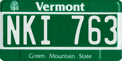 VT license plate NKI763